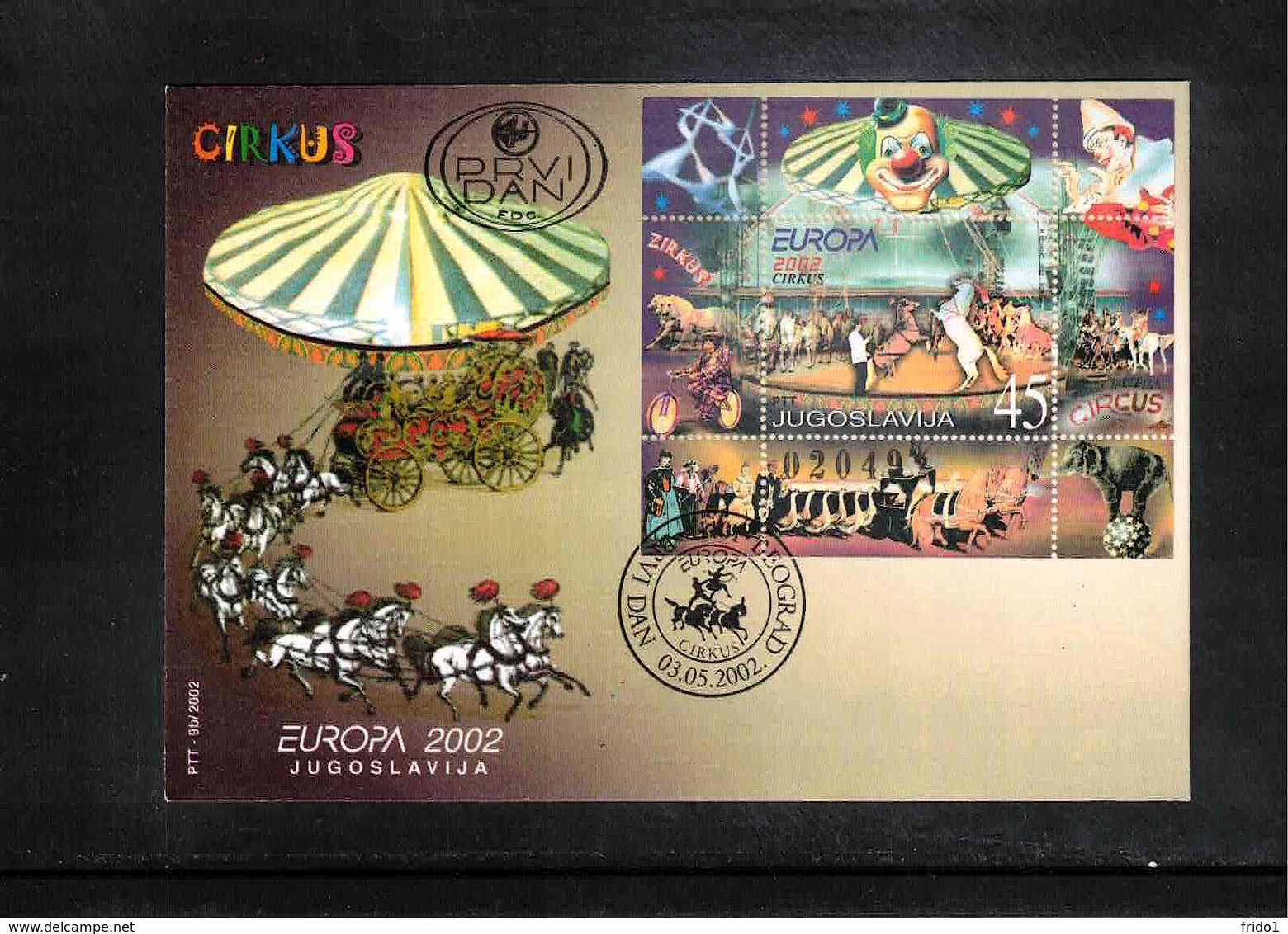 Jugoslawien / Yugoslavia 2002 Europa Cept FDC - 2002