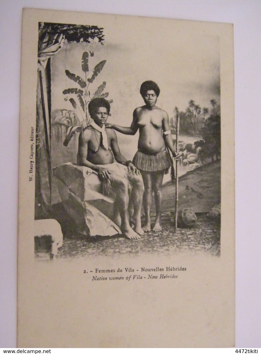 C.P.A.- Nouvelle Calédonie - Nouvelles Hébrides - Femmes De Vila - Seins Nus - 1909 - SUP (CE 96) - Nouvelle Calédonie