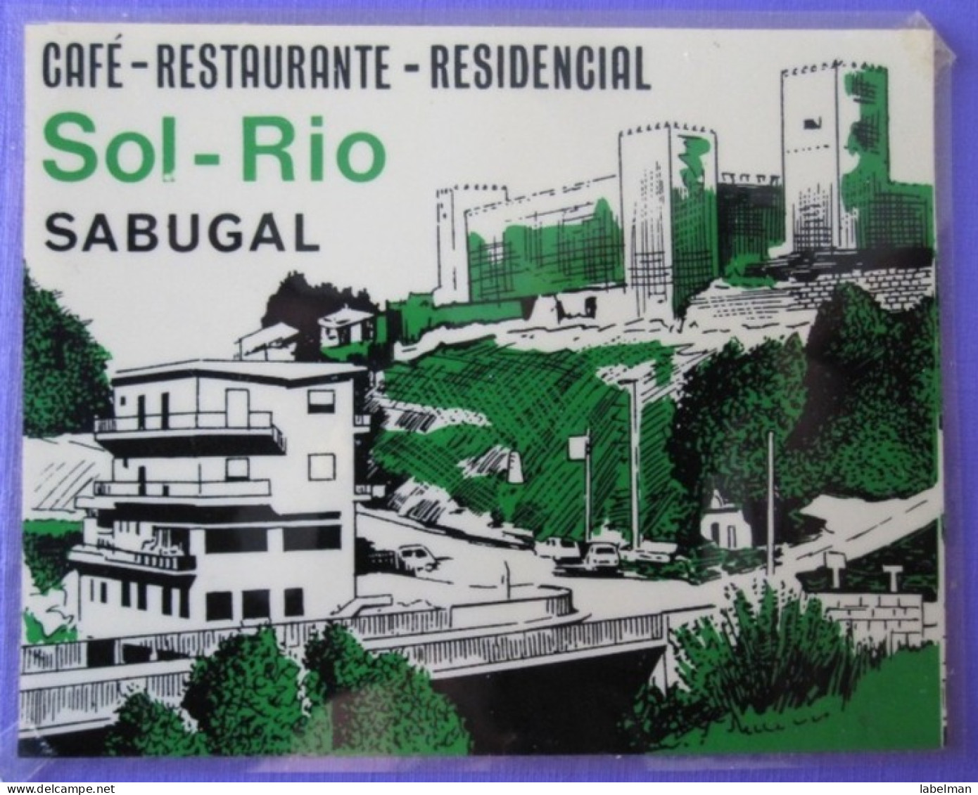 HOTEL PENSAO RESIDENCIAL PENSION SOL RIO SABUGAL DECAL STICKER LUGGAGE LABEL ETIQUETTE AUFKLEBER PORTUGAL - Hotel Labels