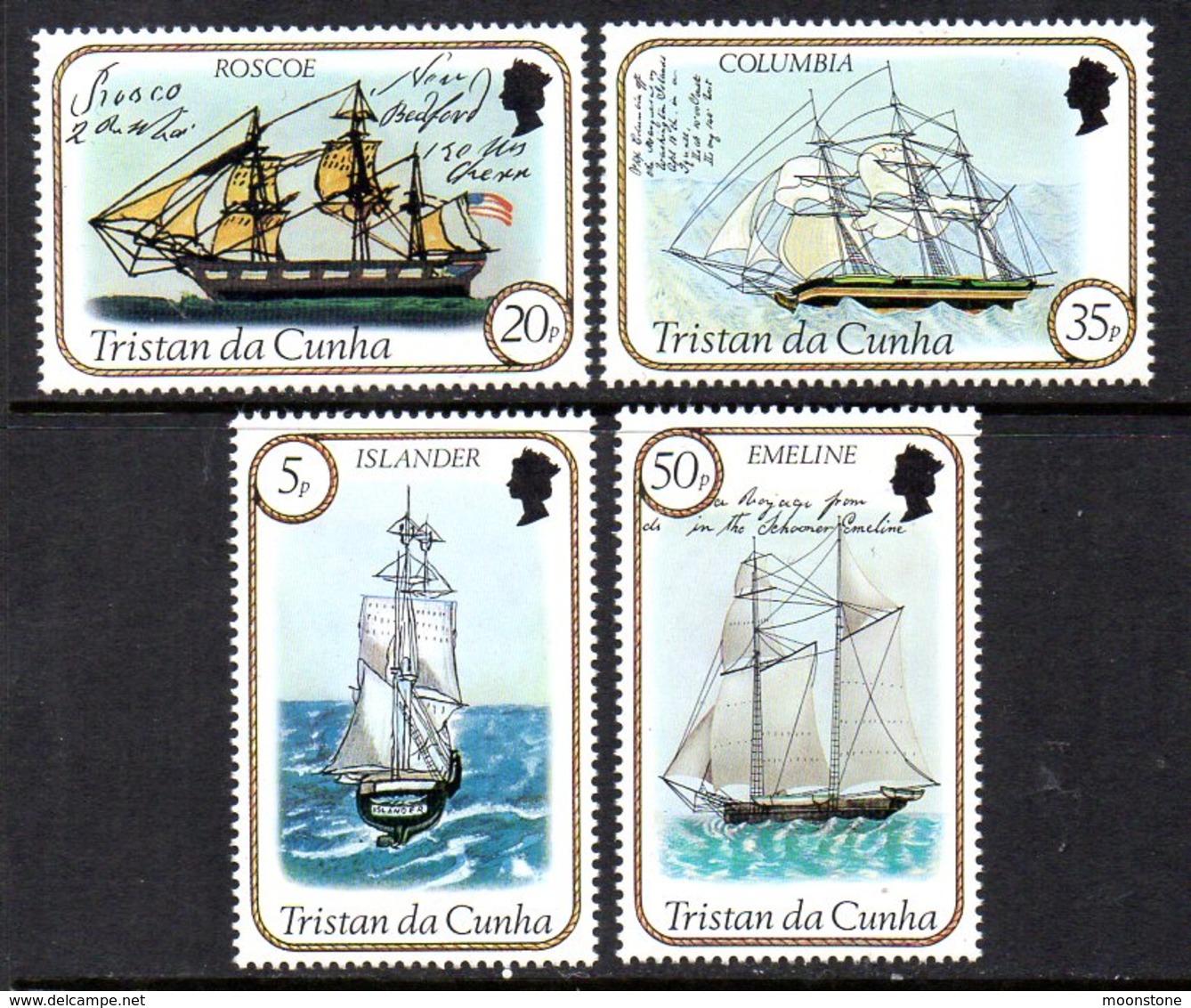 Tristan Da Cunha QEII 1983 Sailing Ships II Set Of 4, MNH, SG 341/4 - Tristan Da Cunha