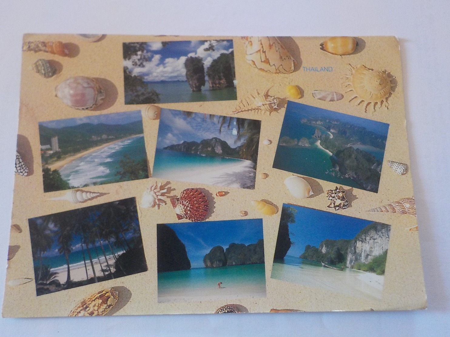 CPSM  THAILANDE MULTIVUES NOMBREUX COQUILLAGES LOCAUX / SHELL TIMBREE NICE STAMPS - Thaïlande