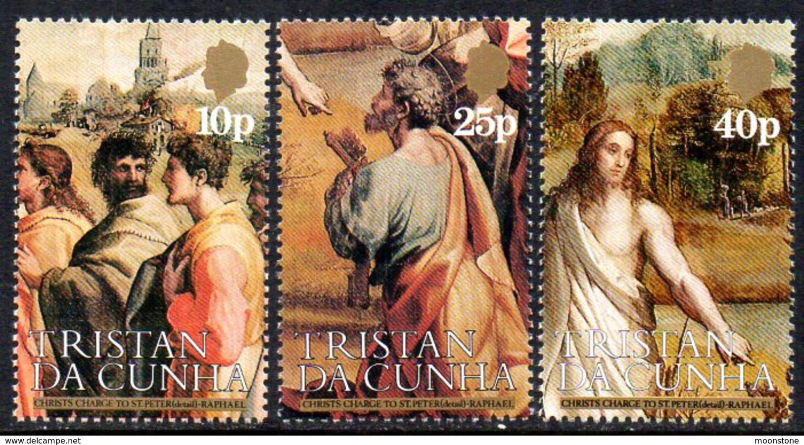 Tristan Da Cunha QEII 1983 500th Anniversary Of Death Of Raphael, Painter Set Of 3, MNH, SG 361/3 - Tristan Da Cunha