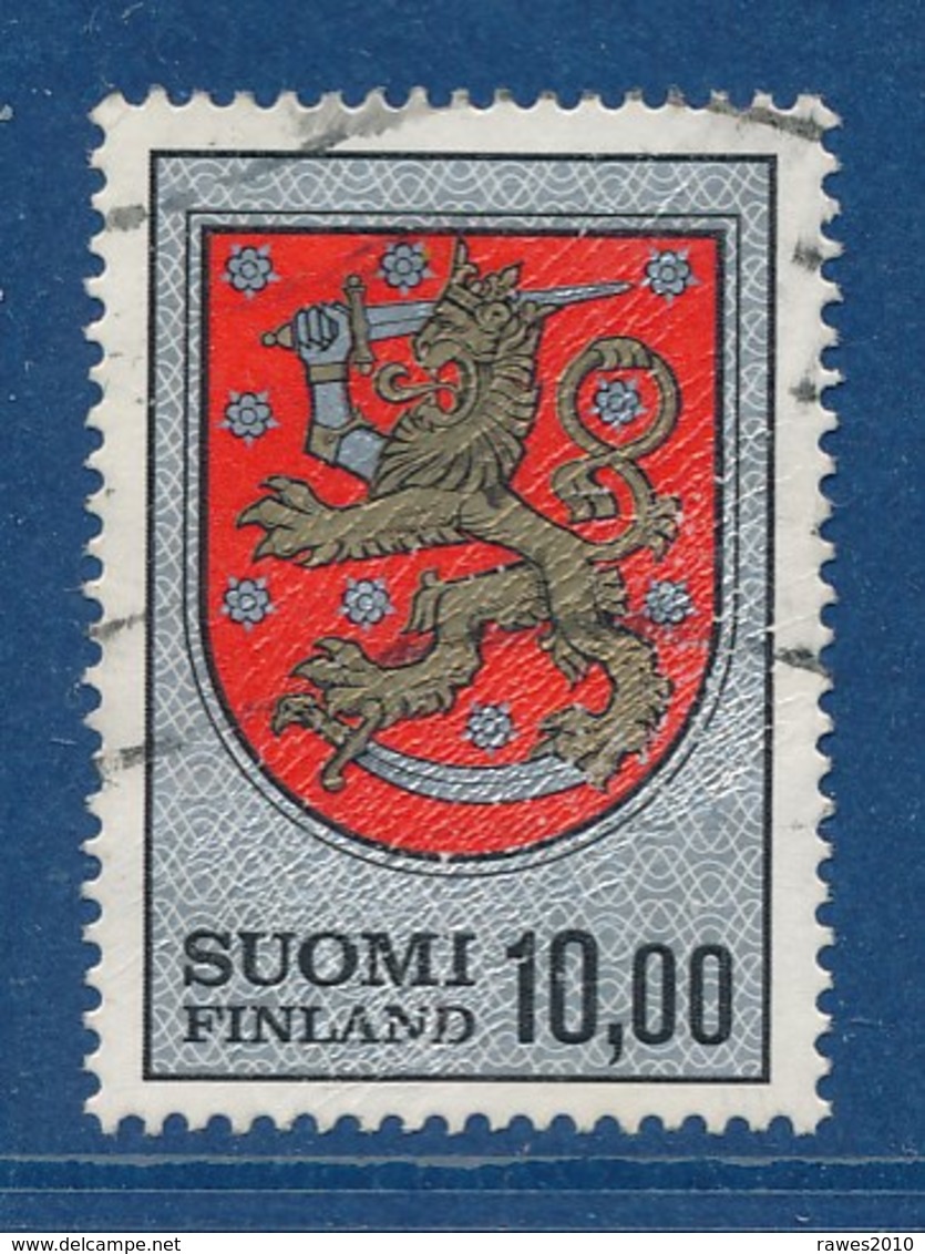 Finnland 10,00 M. Gest. Wappen Löwe - Briefmarken