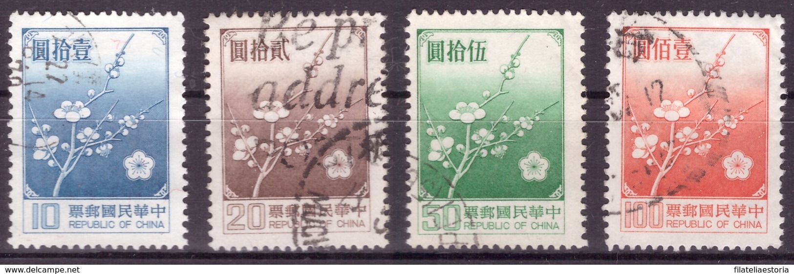 Taiwan 1979 - Oblitéré - Fleurs - Michel Nr. 1291-1294 Série Complète (tpe710) - Oblitérés