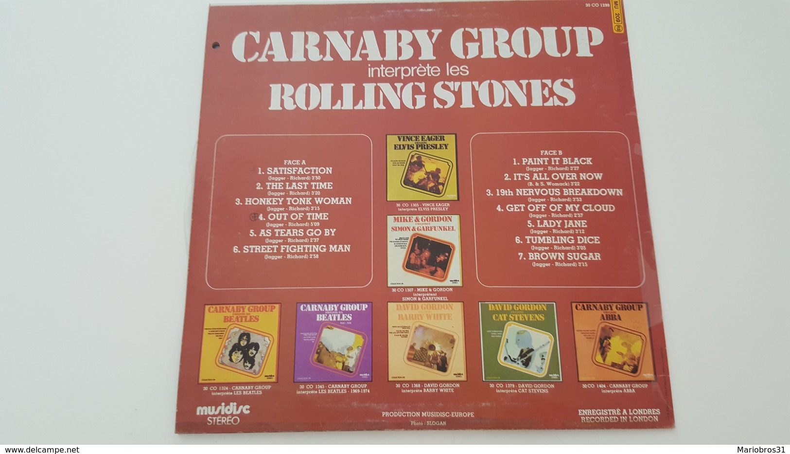 Carnaby Group Interprète Les Rolling Stones - Rock