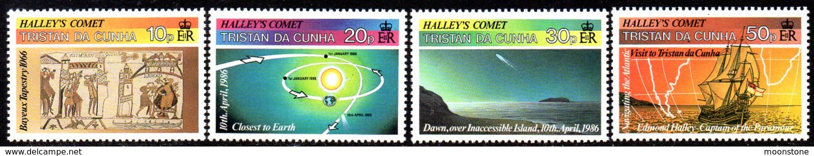 Tristan Da Cunha 1986 Halley's Comet Set Of 4, MNH, SG 402/5 - Tristan Da Cunha