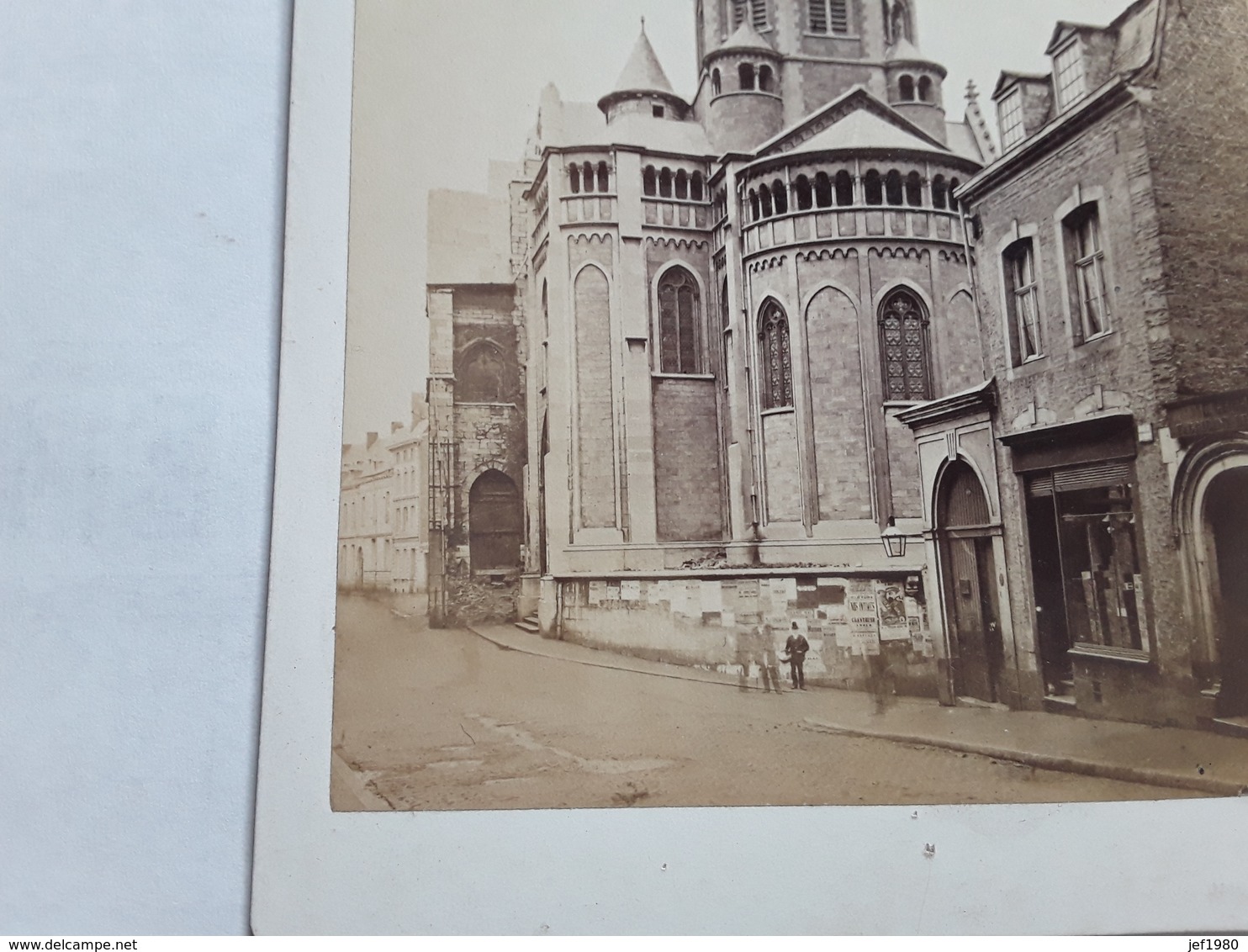 GRANDE GROTE ORGINELE FOTO 17 CM OP 11 CM LUIK LIEGE 1880  EGLISE ST CROIX - Ancianas (antes De 1900)