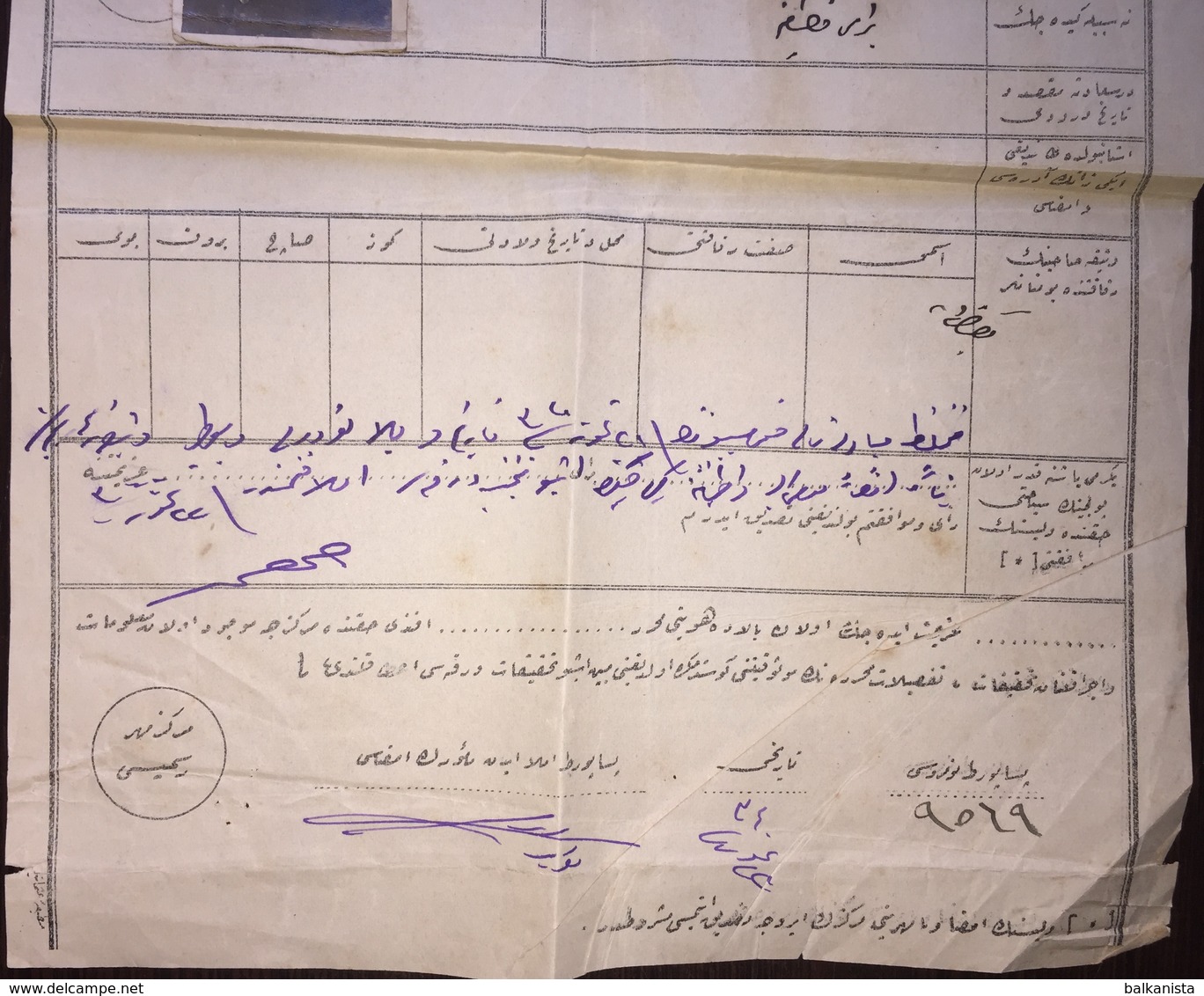 Ottoman Travel Document Passport 1924 - Historical Documents