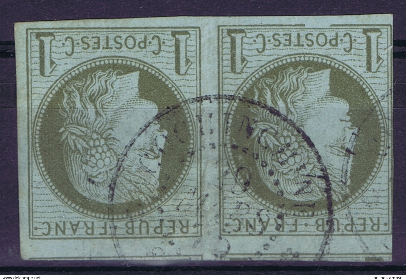 Colonies Gen. Yv 14A + 14  Cadre Brisé Pair Cachet Cochinchine Obl./Gestempelt/used  RRR - Ceres