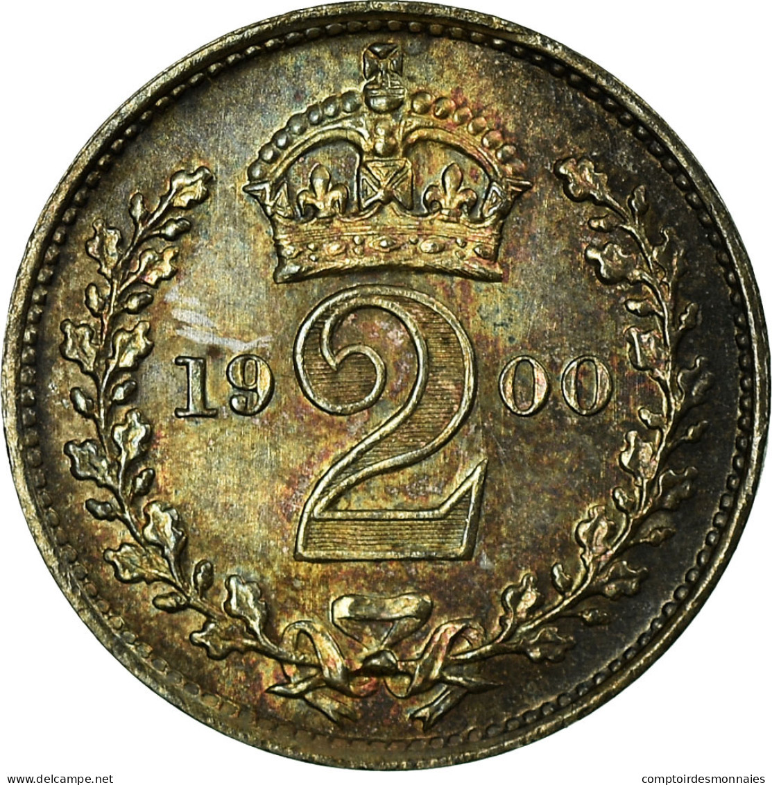 Monnaie, Grande-Bretagne, Victoria, 2 Pence, 1900, SPL, Argent, KM:776 - E. 1 1/2 - 2 Pence