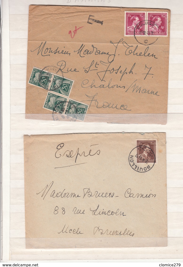 Belgique  Lot De 2   Enveloppes     Express    Et Taxe - Collections