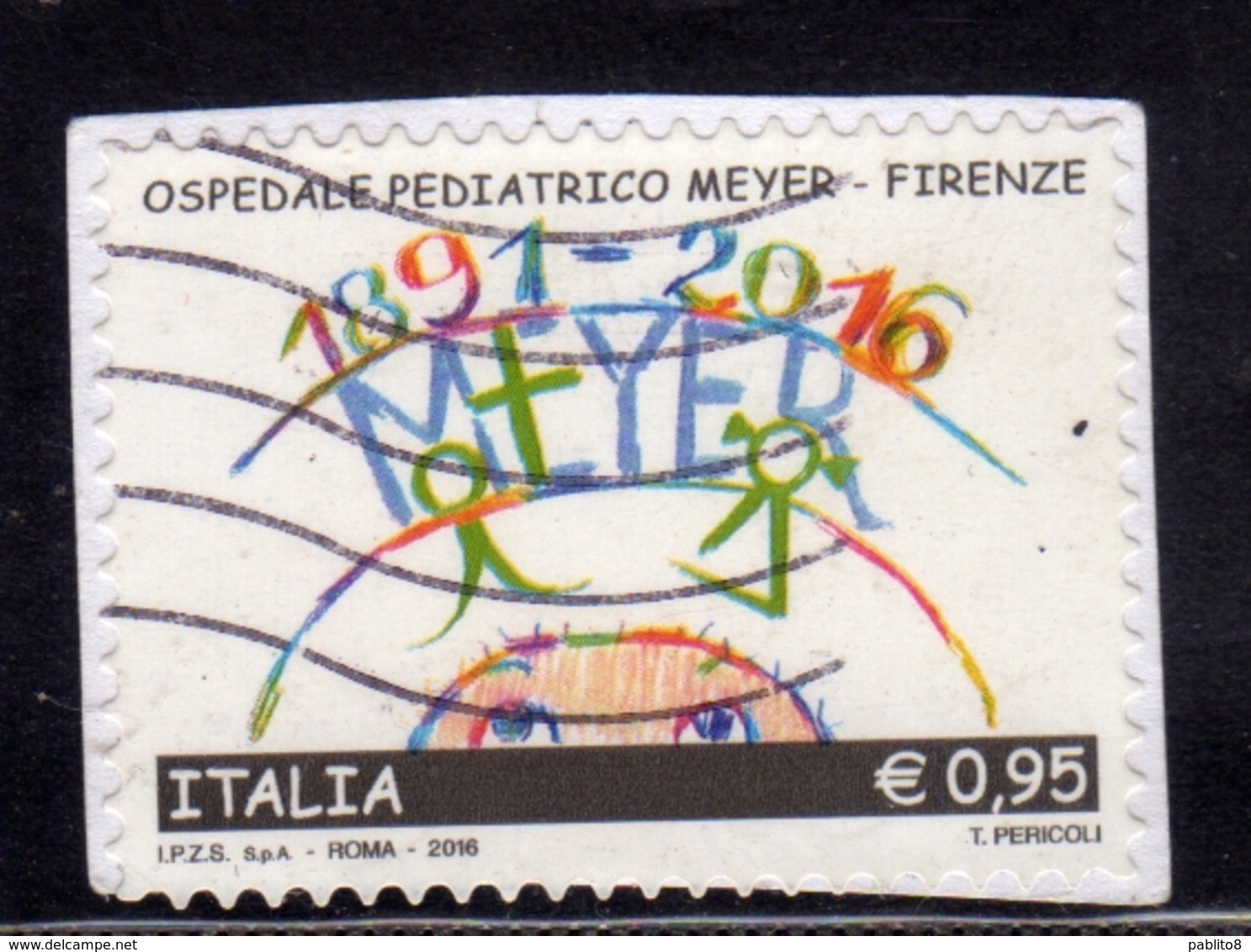 ITALIA REPUBBLICA ITALY REPUBLIC 2016 LE ECCELLENZE DEL SAPERE OSPEDALE PEDIATRICO MEYER USATO USED OBLITERE' - 2011-20: Usati