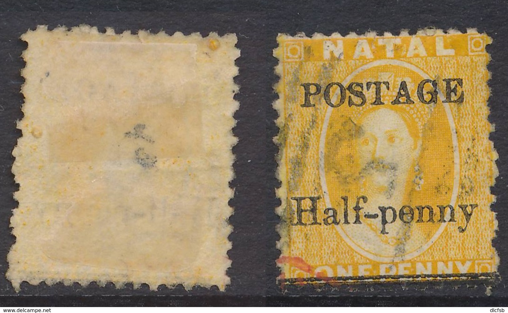 NATAL, 1877 ½d On 1d Yellow Very Fine, SG91, Cat £25 - Natal (1857-1909)