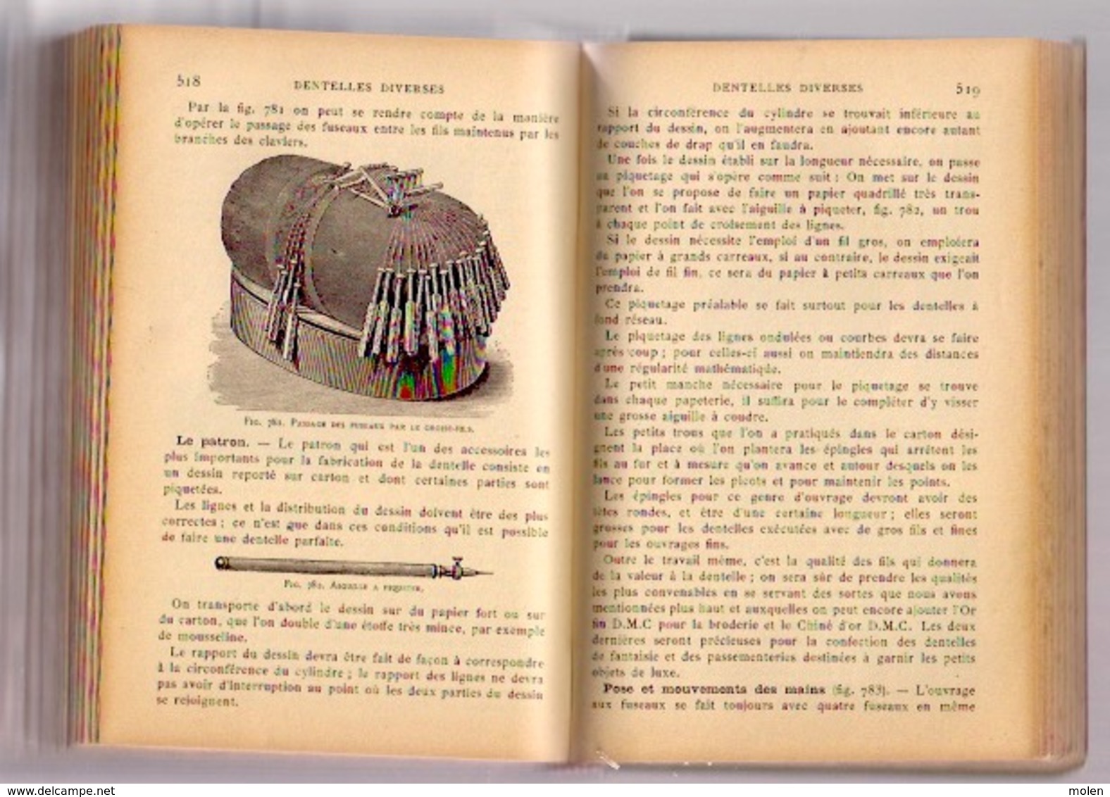 ENCYCLOPEDIE DES OUVRAGES DE DAMES ©1886 D.M.C. 614pp DMC BRODERIE DENTELLE EMBROIDERY BORDUURWERK STICKEREI RICAMO Z353