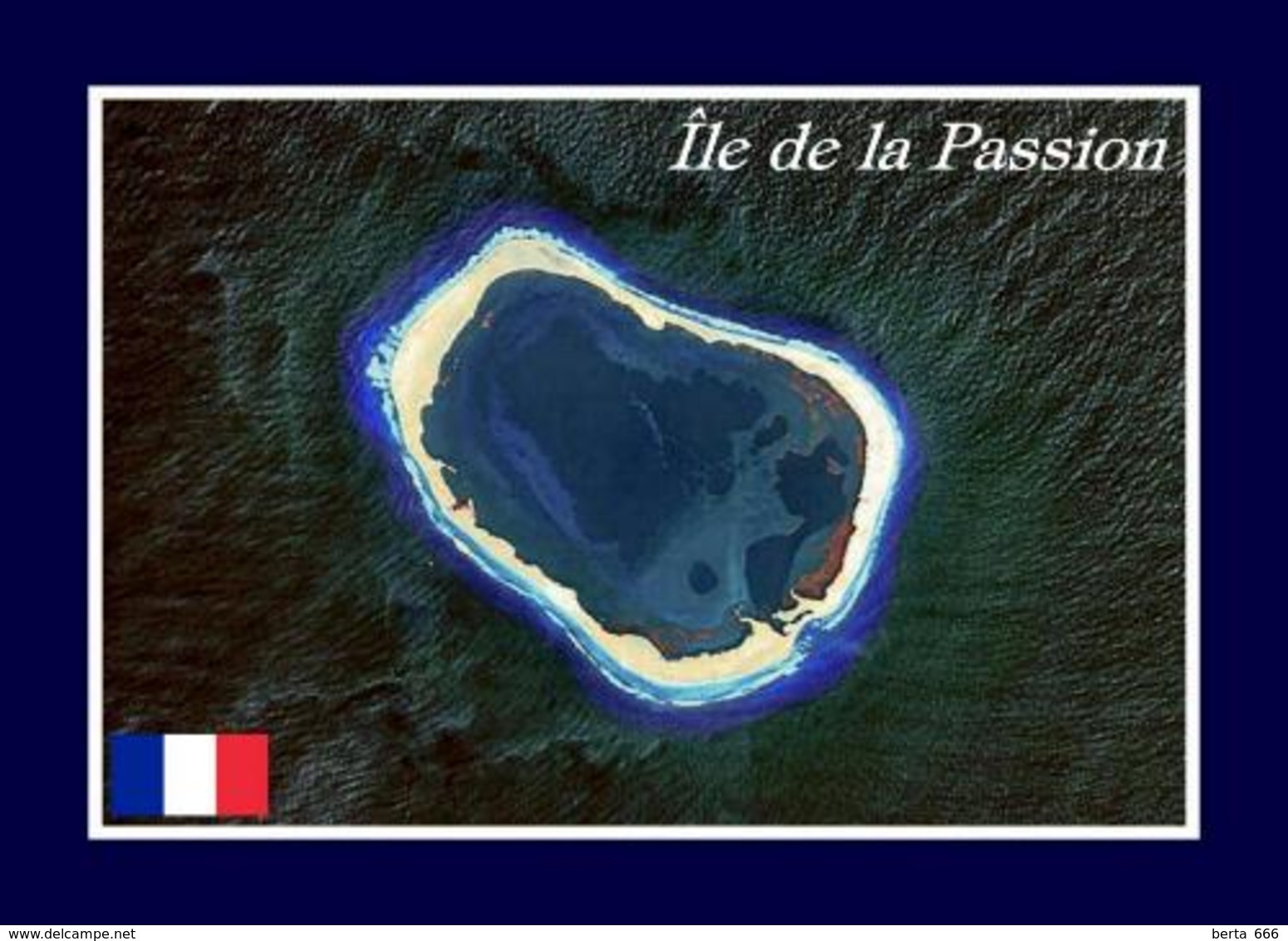 Clipperton Island Satellite View Ile De La Passion New Postcard - Sonstige & Ohne Zuordnung