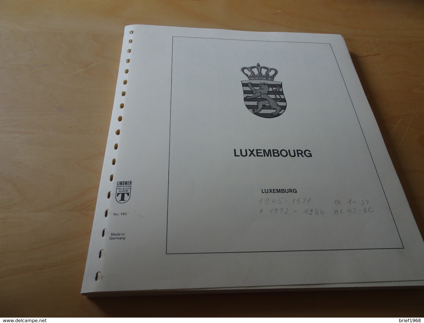 Luxemburg 1945-1971 Lindner Falzlos (11849) - Vordruckblätter