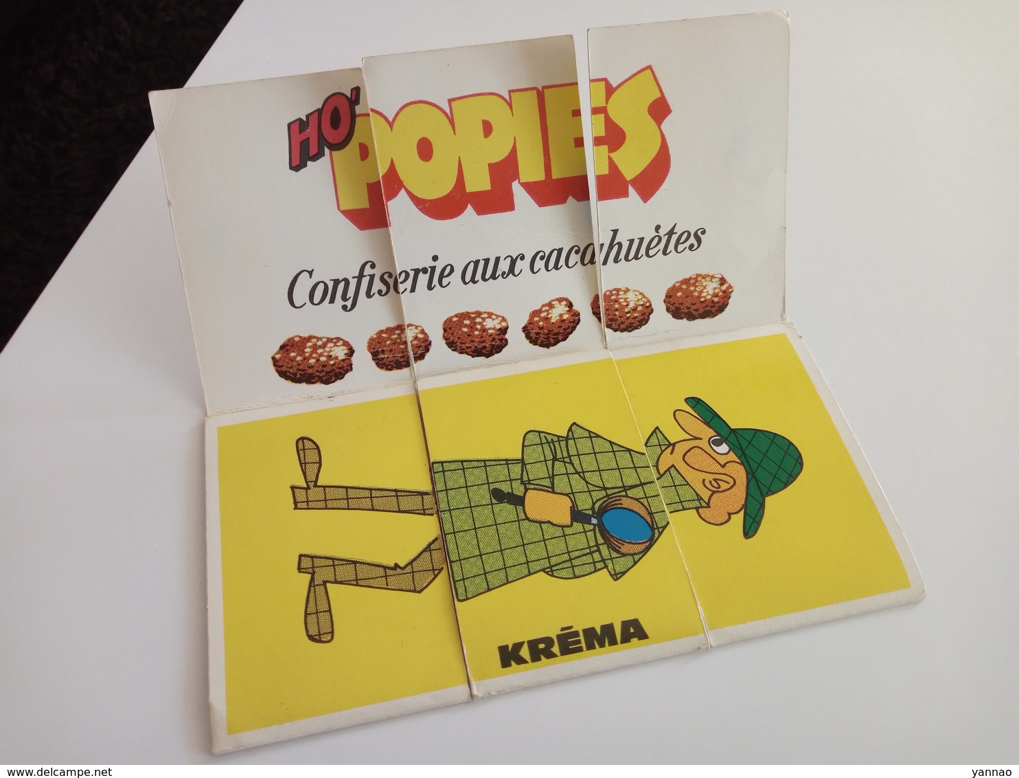 Ancien Dépliant Publicitaire Jeu Confiserie Bonbons Krema Ho' Popies Cacahuètes - Reclame