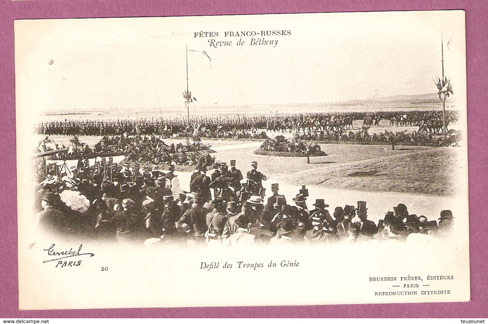 Cpa Fetes Franco Russes 1901 Revue De Betheny Défilé Des Troupes Du Genie - Edit Neurdein Frères 20 - Other & Unclassified