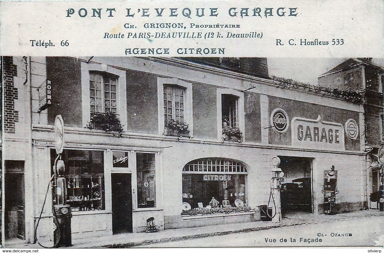 France - 14 - Pont-l'Evêque - Pont-l'Évêque Garage - Agence Citroën - 2Pompes à Essence - Pont-l'Evèque