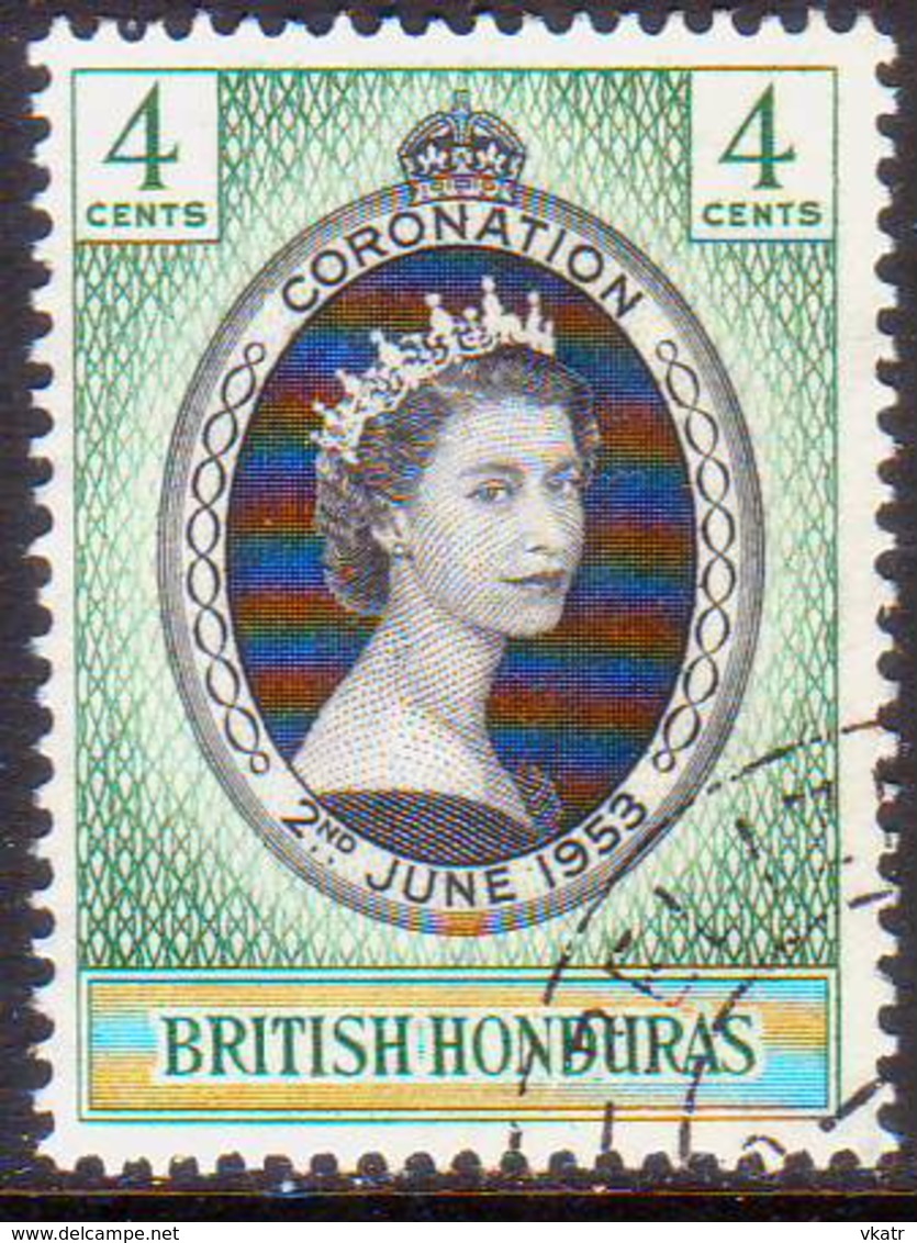 British Honduras 1953 SG #178 4c Used Coronation - Honduras Britannico (...-1970)