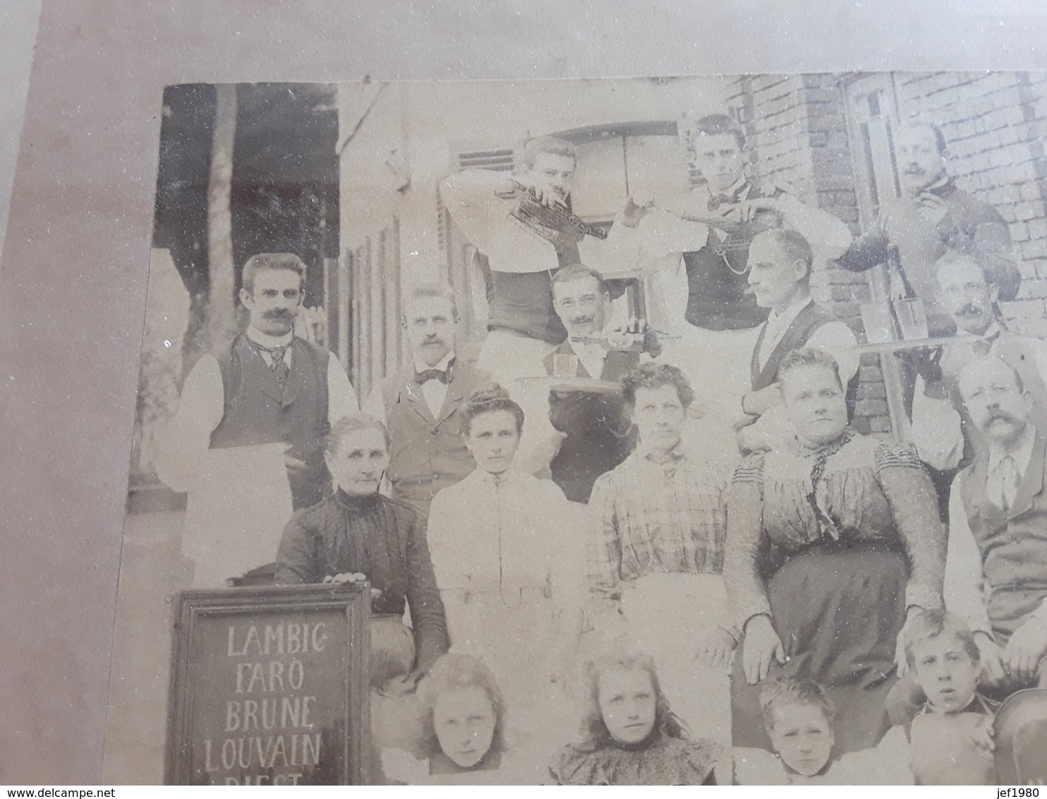 ORGINELE FOTO AFMETINGEN Met Kader 35 CM OP 30 CM AUX QUATRE BRAS BRASSERIE - Autres & Non Classés