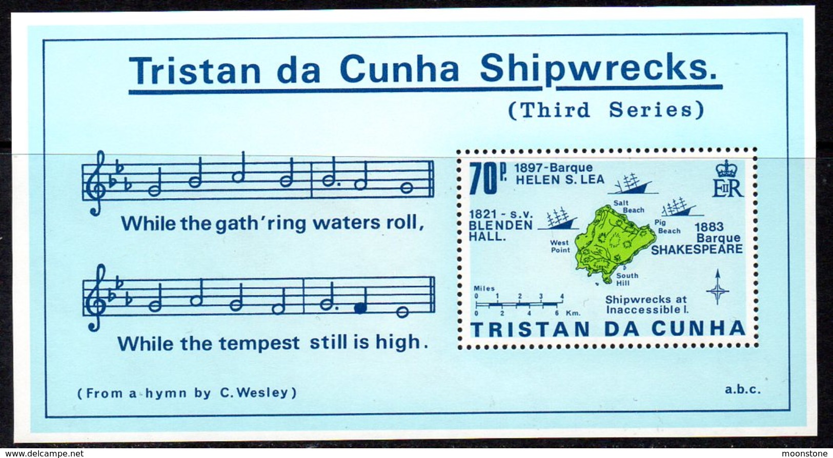 Tristan Da Cunha 1987 Shipwrecks III MS, MNH, SG 429 - Tristan Da Cunha