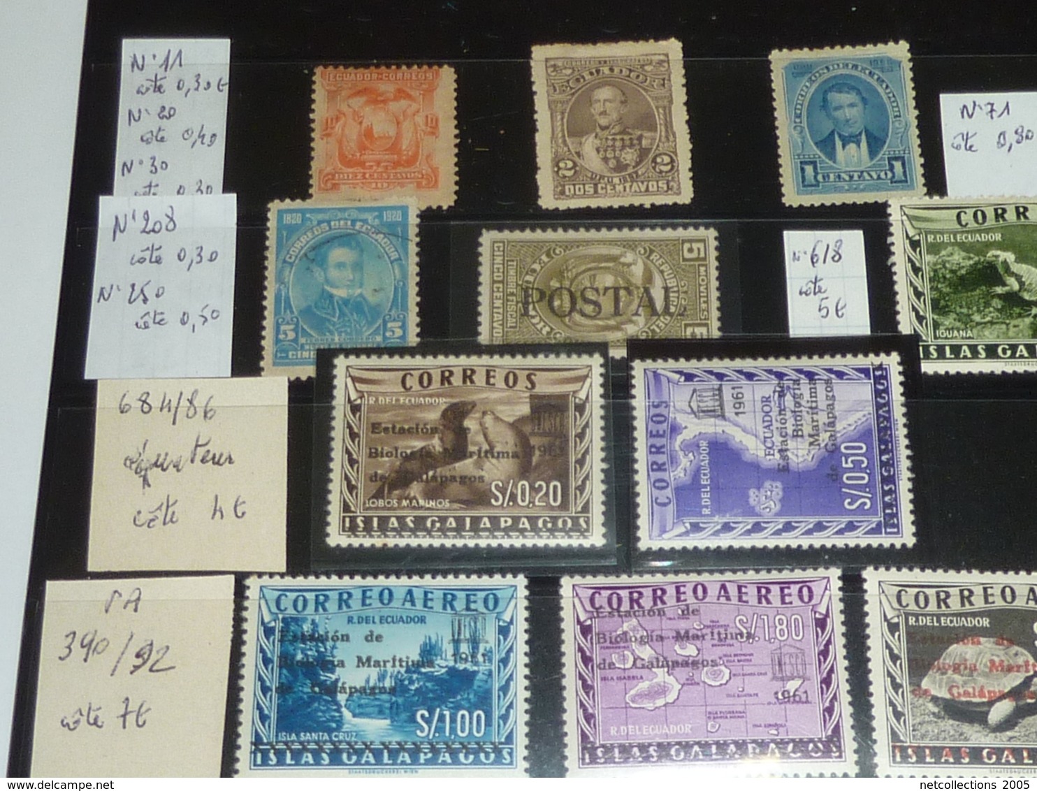 TIMBRE DE L'EQUATEUR NEUFS & OBLITERES LOT DE 14 TIMBRES (pour Les N° Voir Photos) - STAMPS URUGUAY AMERIQUE DU SUD (V) - Equateur