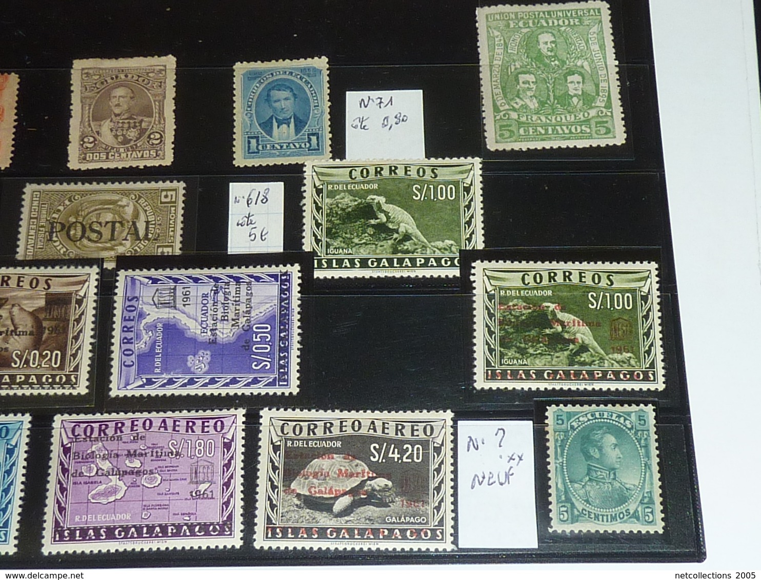 TIMBRE DE L'EQUATEUR NEUFS & OBLITERES LOT DE 14 TIMBRES (pour Les N° Voir Photos) - STAMPS URUGUAY AMERIQUE DU SUD (V) - Equateur