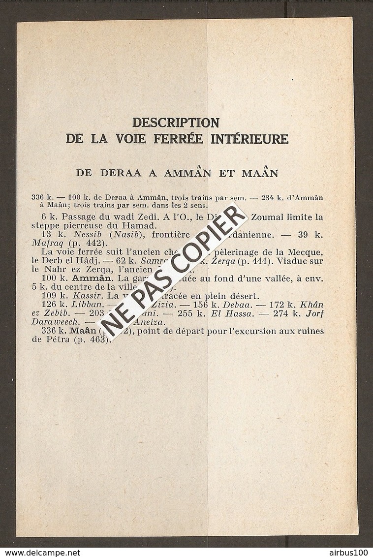 3 FEUILLETS 1956 - MOYEN ORIENT JORDANIE JORDAN - TRANSPORT AVION CHEMIN De FER - TRANSPORT AIRCRAFT RAILWAY - Other & Unclassified