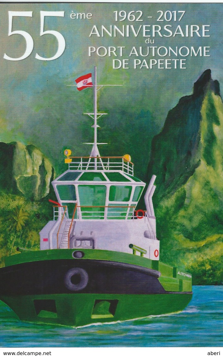 13050  PAP  55é Anniversaire Du Port De PAPEETE  - TAHITI - POLYNÉSIE FRANÇAISE - Lettres & Documents