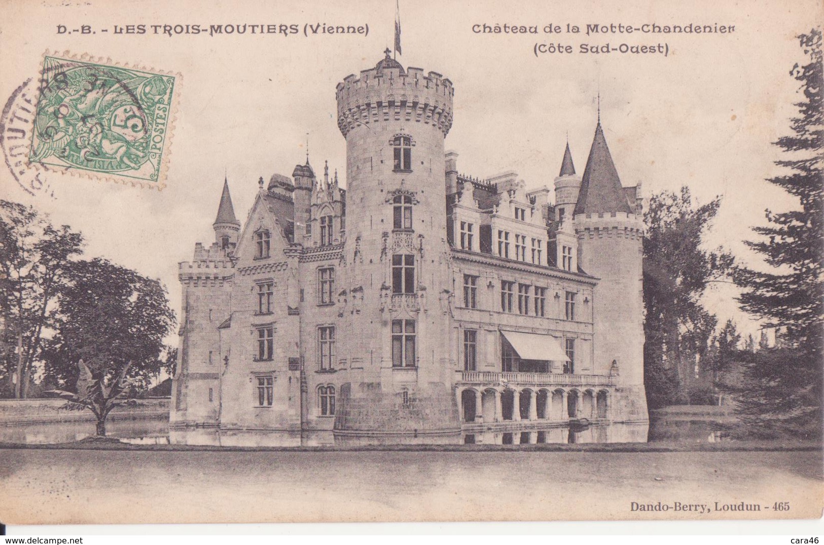 CPA - LES TROIS MOUTIERS (Vienne) - Château De La Motte Chandenier  Côté Sud Ouest - Les Trois Moutiers