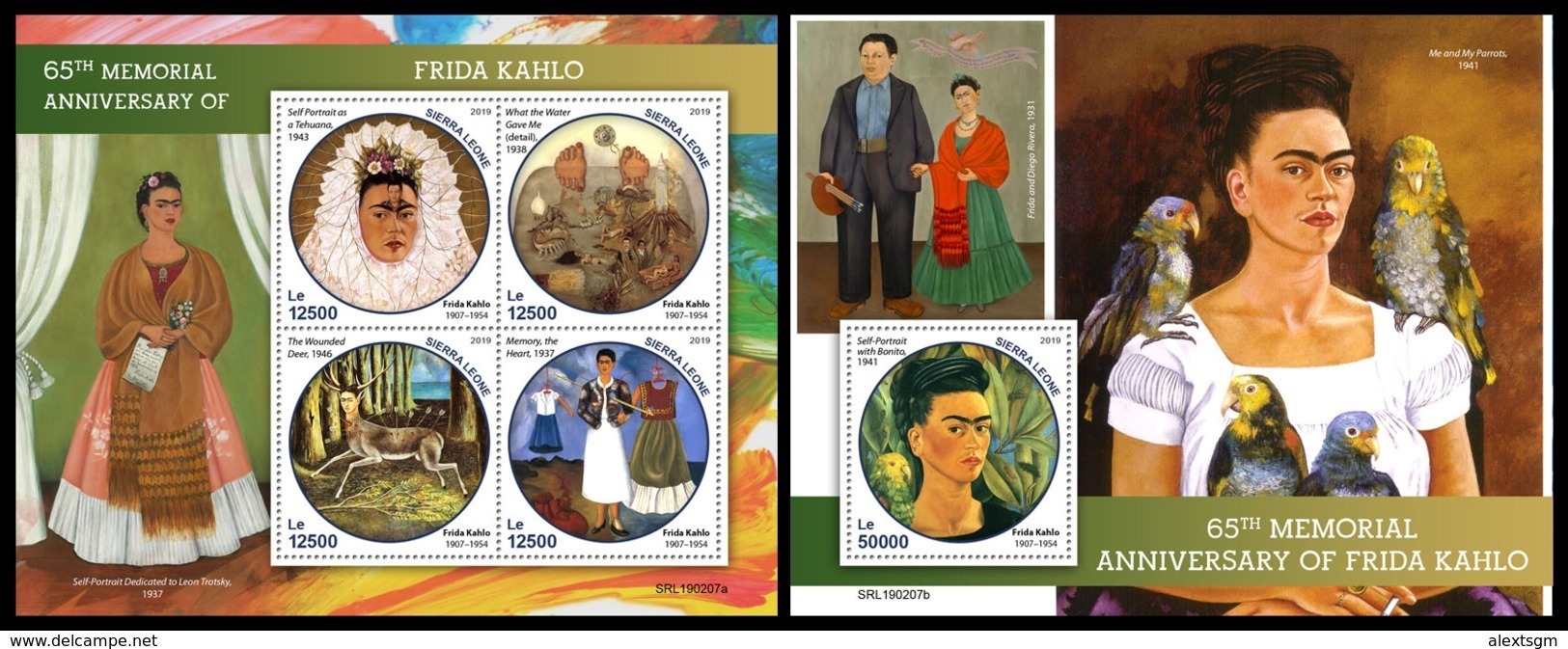 SIERRA LEONE 2019 - F. Kahlo, Handicapped Painter. M/S + S/S Official Issue. - Handicaps