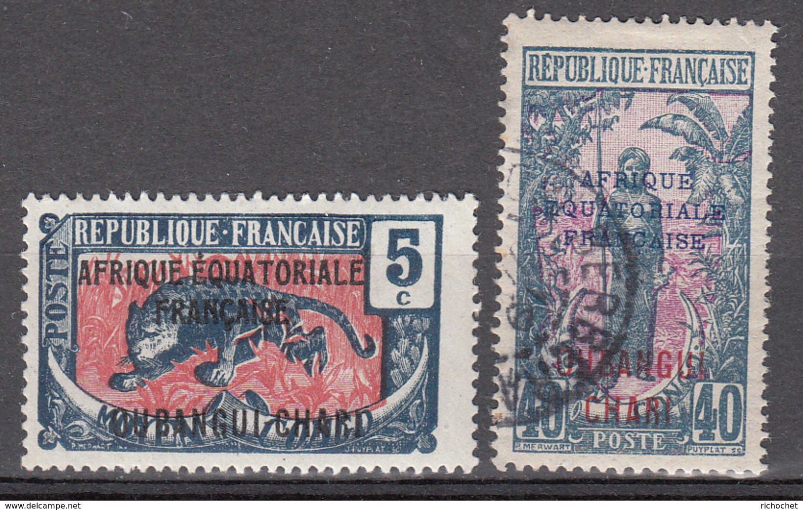 Oubangui  46 + 54 **/° - Used Stamps