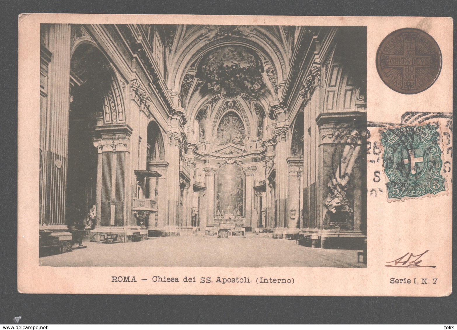 Roma - Chiesa Dei SS. Apostoli (Interno) - 1900 - Année Sainte 1900 - Kerken