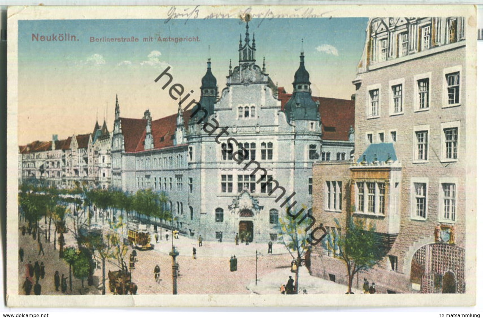 Neukölln - Berlinerstrasse Mit Amtsgericht - Verlag Alwin Adolff Neukölln Ca. 1910 - Neukölln