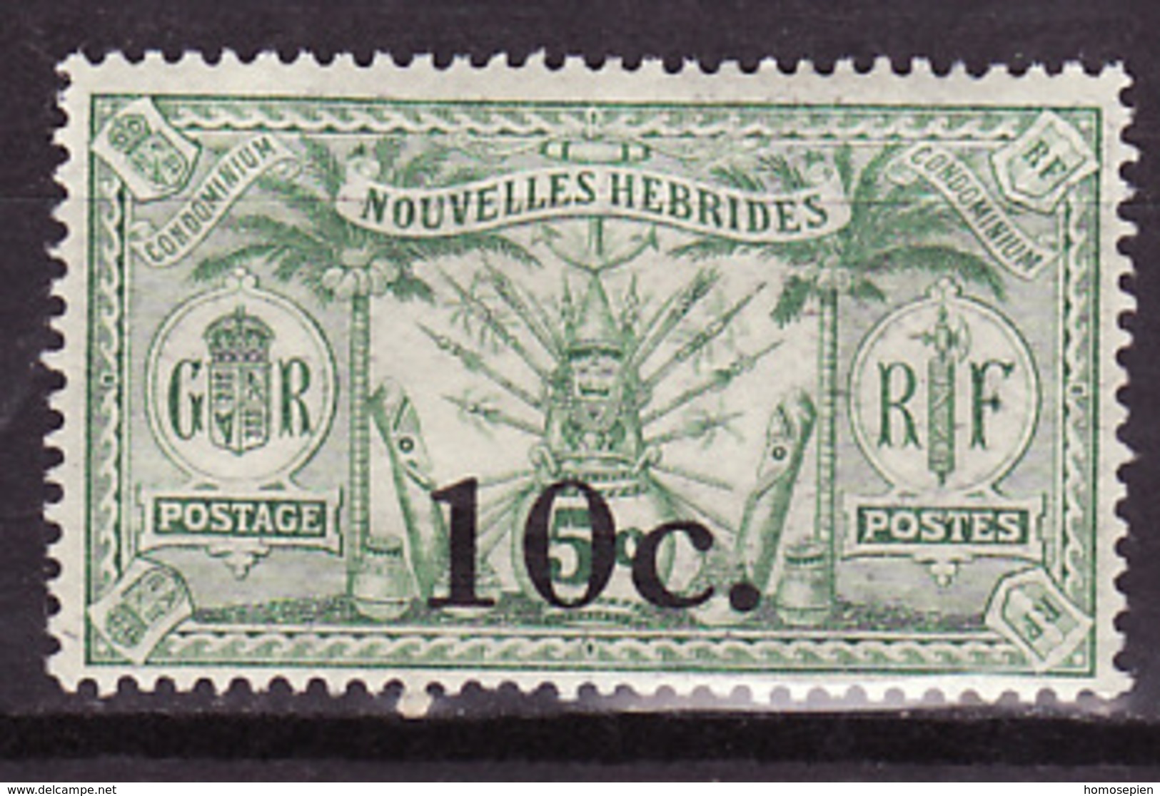 Nouvelles Hébrides - Neue Hebriden - New Hebrides 1924 Y&T N°73 - Michel N°70 * - 10cs5c Idole Indigène - En Français - Unused Stamps