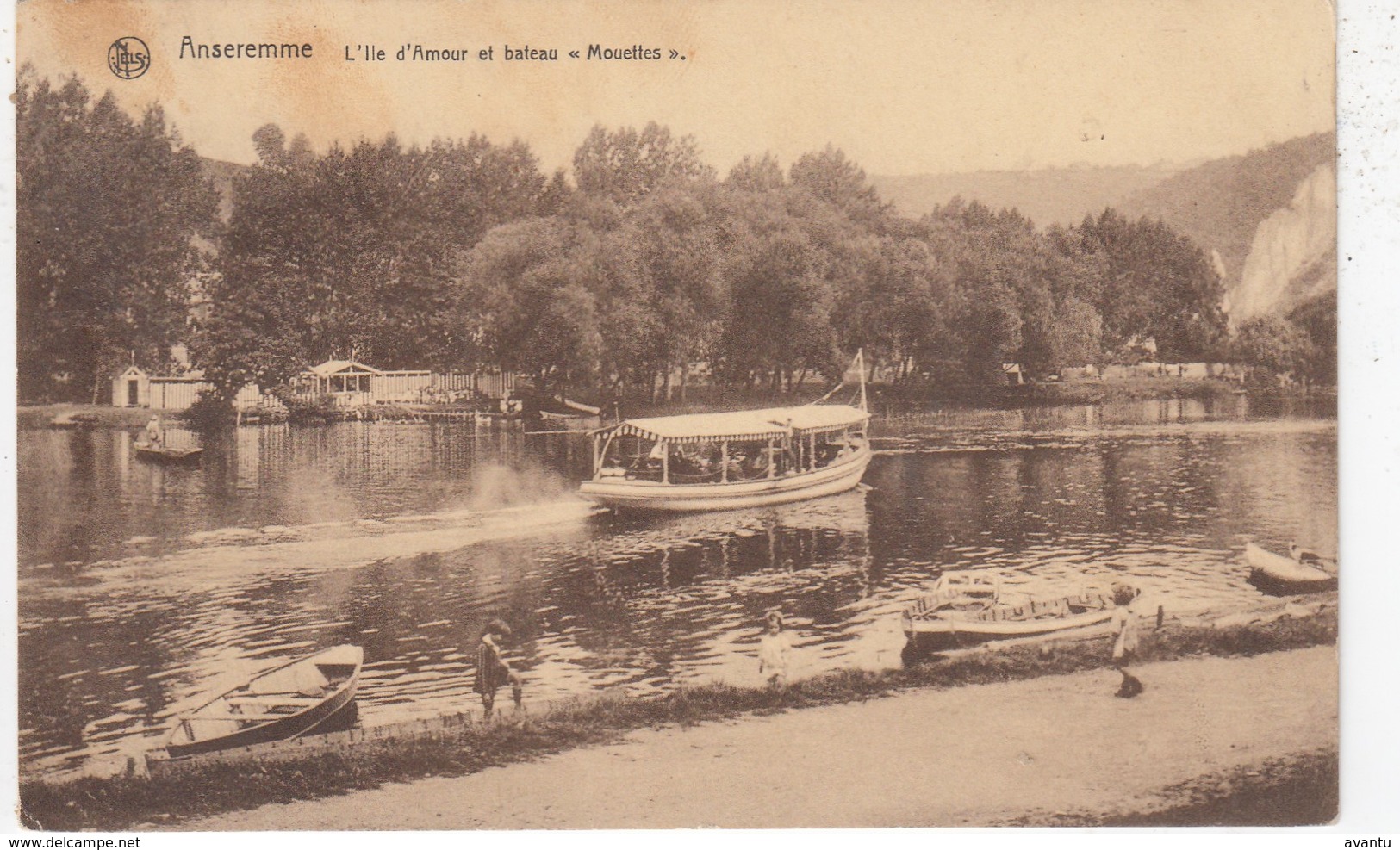 ANSEREMME / L ILE D AMOUR ET LE BATEAU MOUETTES - Dinant