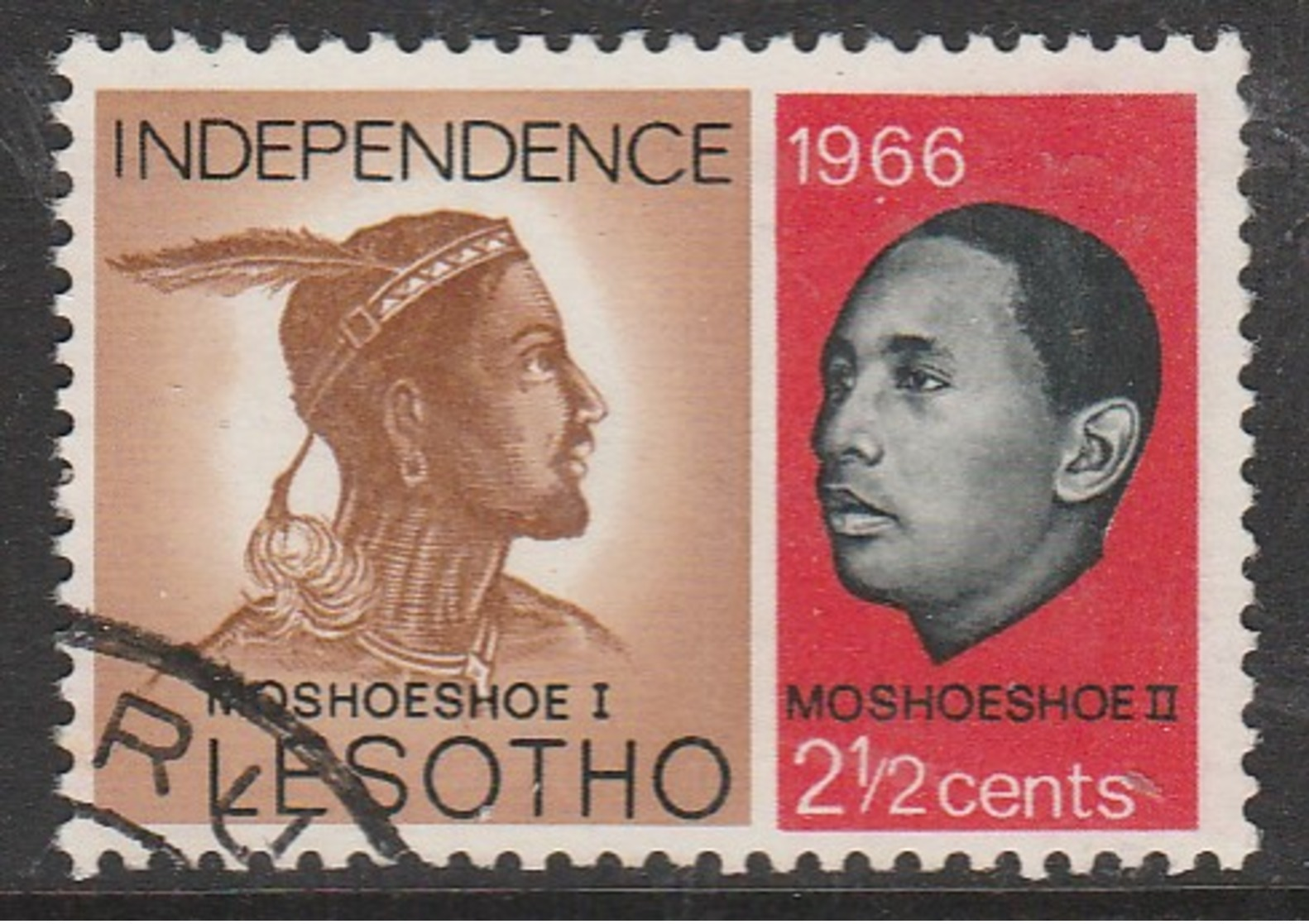 Lesotho 1966 Independence 2½ C Multicoloured SW 1 O Used - Lesotho (1966-...)