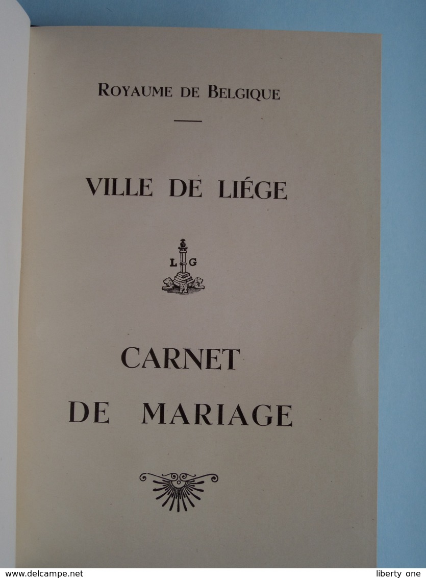 Carnet De MARIAGE Ville De Liège Anno 1944 ( Van MICHEL Dit Valet 1920 Et BOTON 1920 ) ( Liège) - Non Classés