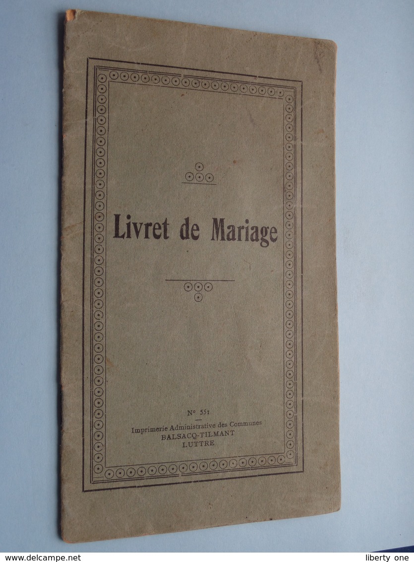 Carnet De MARIAGE Commune De HAILLOT Anno 1932 ( LEFLOT Lucien Haillot 1904 Et LEJEUNE Marie Vieuxville 1908 ) ! - Unclassified