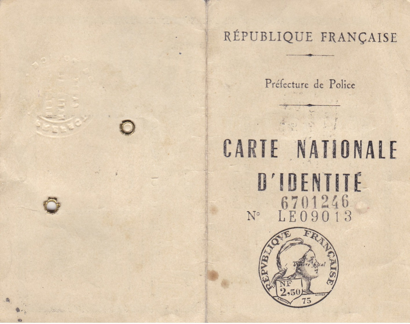 5 Documents Dont 4 Carte D'identité ,dont ETAT FRANCAIS  (lot 111) - Documents Historiques