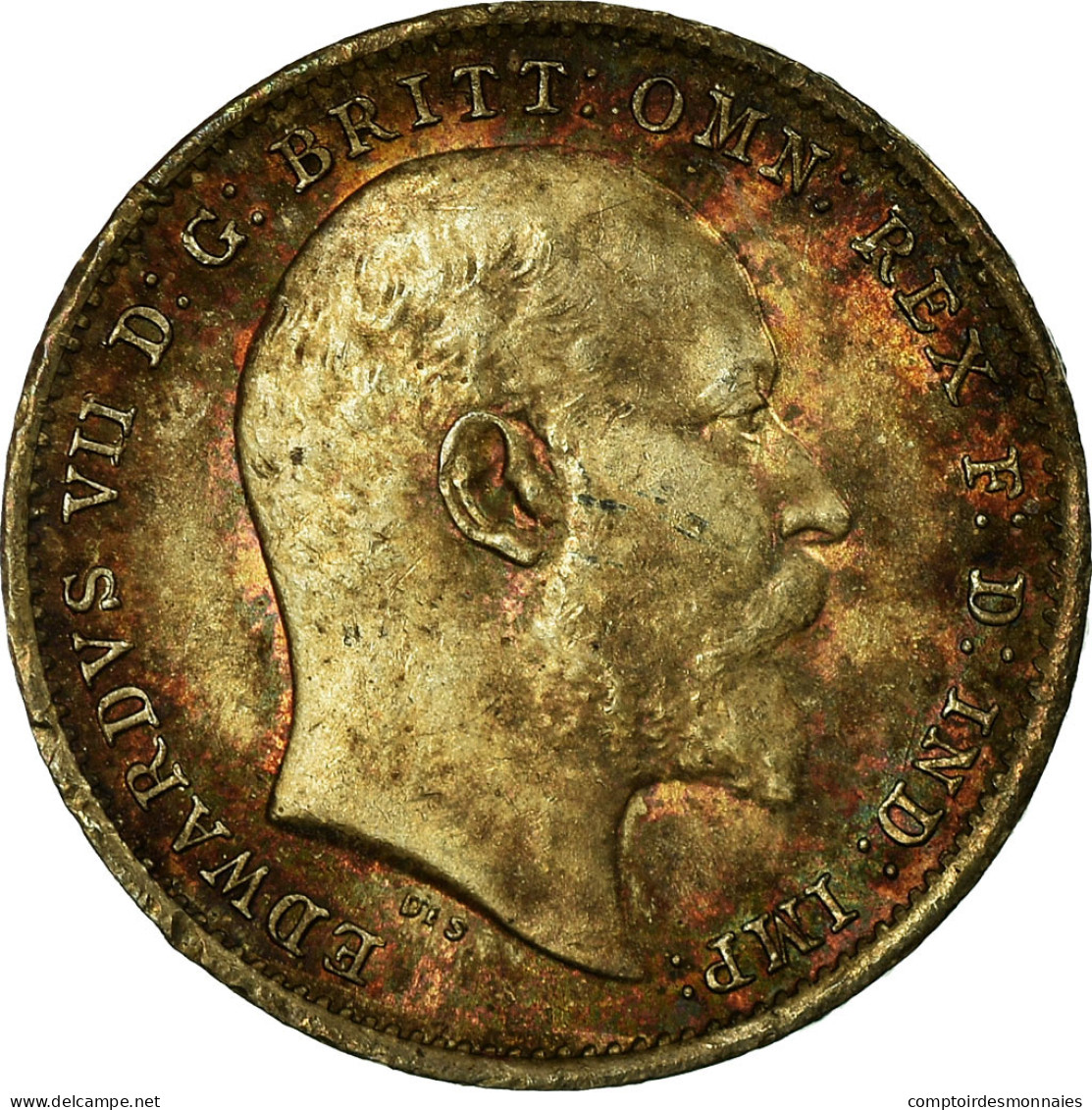 Monnaie, Grande-Bretagne, Edward VII, 3 Pence, 1902, SPL, Argent, KM:797.1 - F. 3 Pence