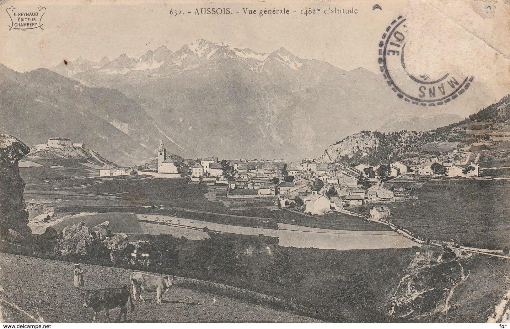 Savoie : AUSSOIS : Vue Générale ( Attention - état - Petit Moyen Angles Abimés ) - Aiguebelle