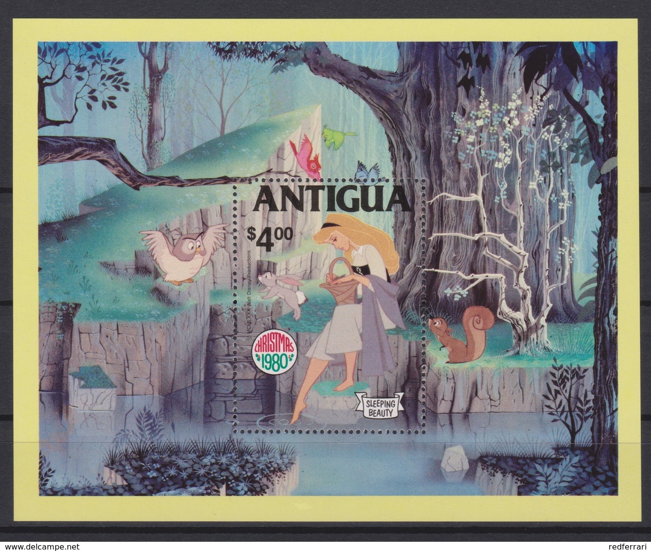 2426 - Walt Disney  Antigua  - Christmas 1980 ( Sleeping Beauty ) . - Disney