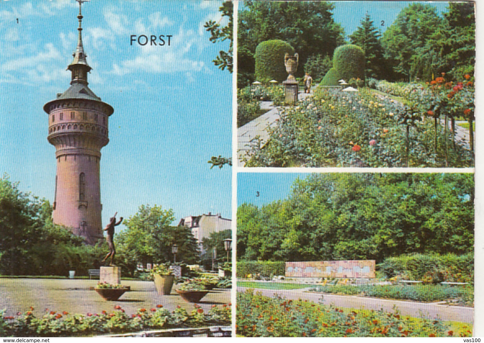 80912- FORST- WATER TOWER, PARK, ROSES - Forst