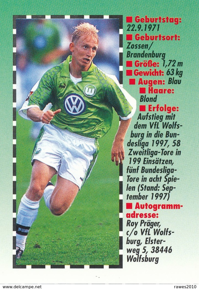 BRD Roy Präger VfL Wolfsburg Fussball - Sammelbild Aus Den 90-ziger Jahren - Sport