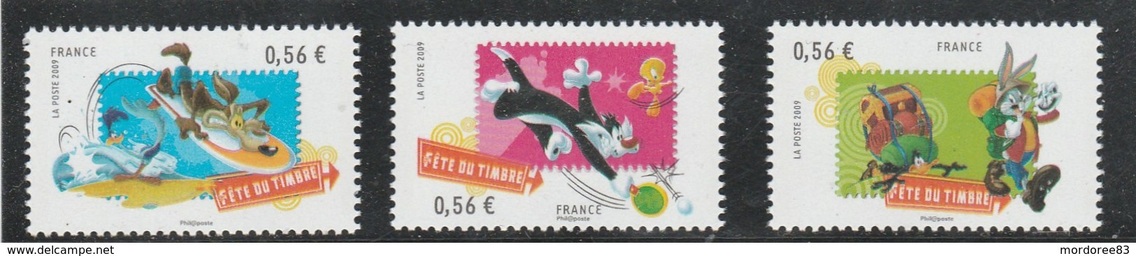 FRANCE 2009 FETE DU TIMBRE LOONEY TUNES YT 4338 A 4340  NEUF ** - Ungebraucht
