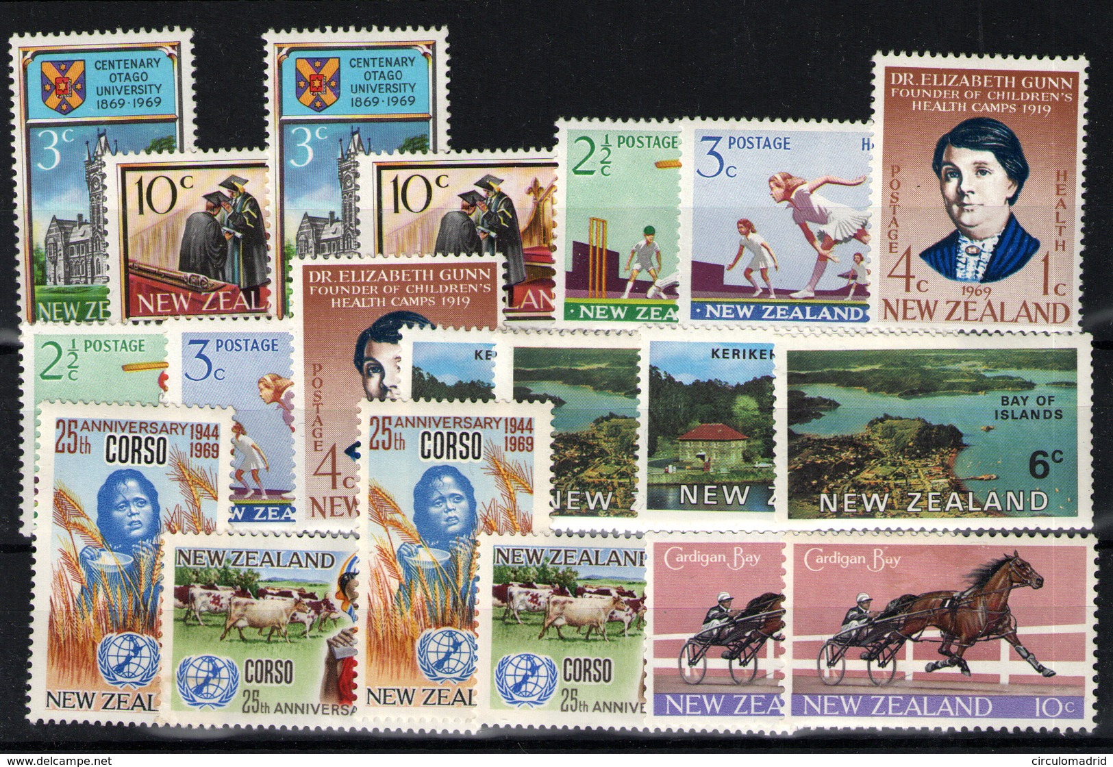 Nueva Zelanda Nº 483/4, 488/92, 497/8, 500 - Unused Stamps