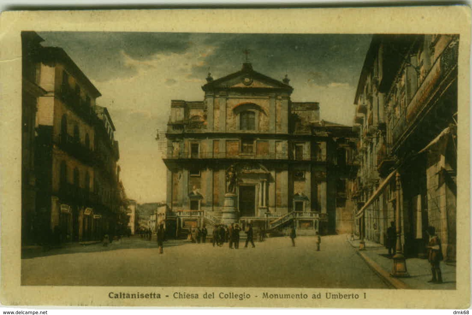 CALTANISETTA - CHIESA DEL COLLEGIO - MONUMENTO AD UMBERTO I - EDIZIONE CALOGERO - 1926 (3357) - Caltanissetta