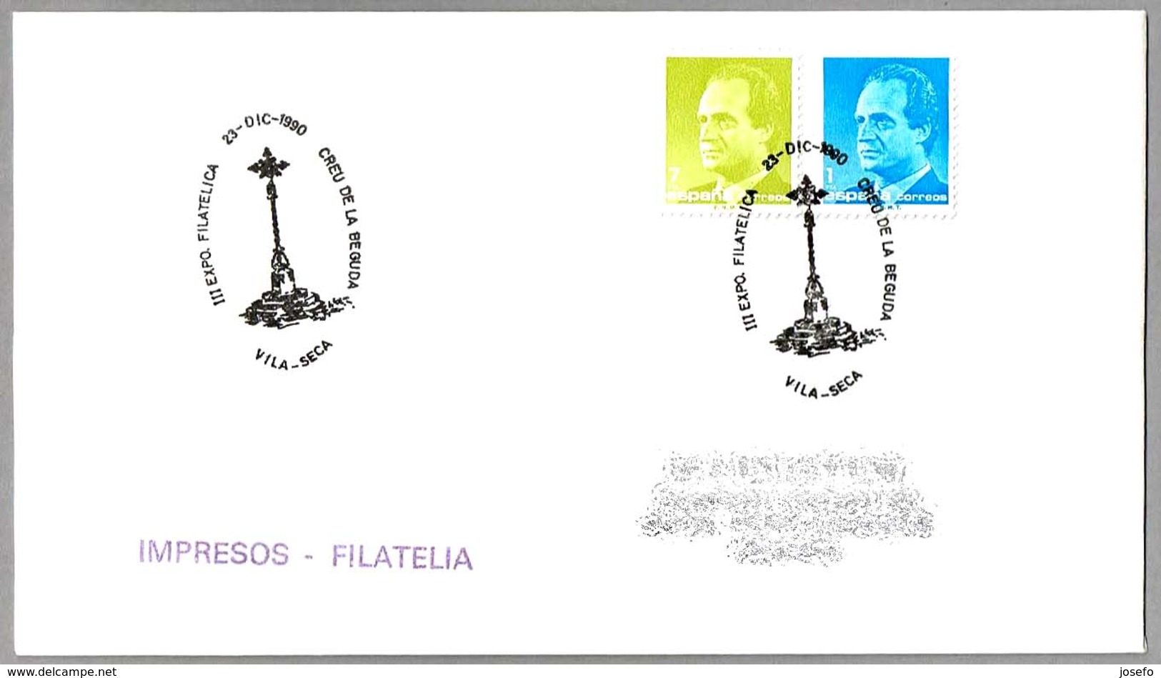 Exposicion Filatelica - CREU DE LA BEGUDA. Vila-Seca 1990 - Otros & Sin Clasificación